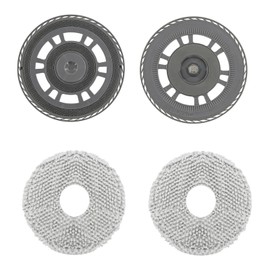 2 x Mop Pads with 2 x Replacement Brackets Accessories for Dreame L10s Pro Ultra Heat, X40 Ultra, X40 Master, L40 Ultra, L20 Ultra, L20 Ultra