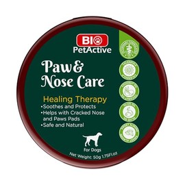 Bio Pet Active Paw and Nose Care - Natural Revitalizing Dog Paw Balm to Protect, Nourish & Repair Paws, Nose, Elbows, and Wrinkles from Abrasion, Damage & Dryness - 1.75 fl oz
