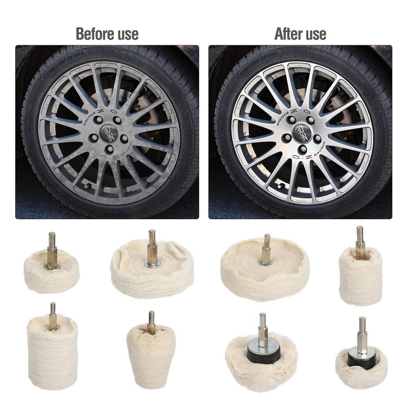 Hyber&Cara Polishing Wheel, 8 Pcs Cotton Buffing Wheel Pad Mop