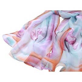FAIRYGATE Summer Scarf Ladies Scarfs Gifts Lightweight Shawl Wrap Colorful Silky Feel Scarves for Women UK A5013