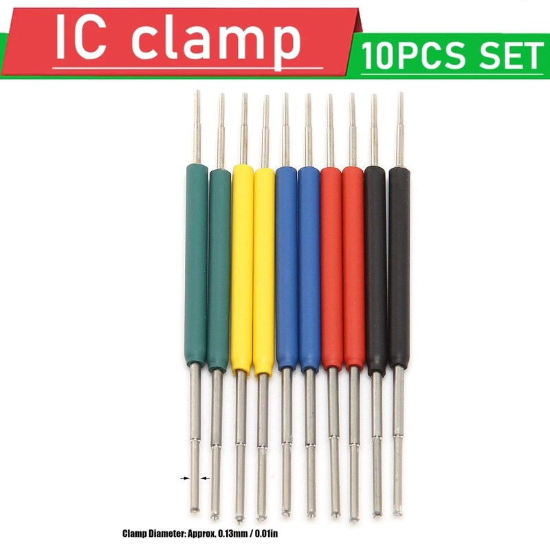 Eujgoov 10Pcs Micro IC Hook Clip, Mini IC Clamp SOP