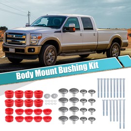X AUTOHAUX 1 Set Body Mount Bushing Kit for Ford Super Duty F250 F350 2008-2016 Body Cab Mounts Sleeves and Hardware Red