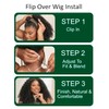 KLAIYI Afro Kinky Curly 3 In 1 Flip Over 3/4