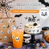 Halloween Ghost Face Stickers Roll 500PCS 1 Inch Round Holographic