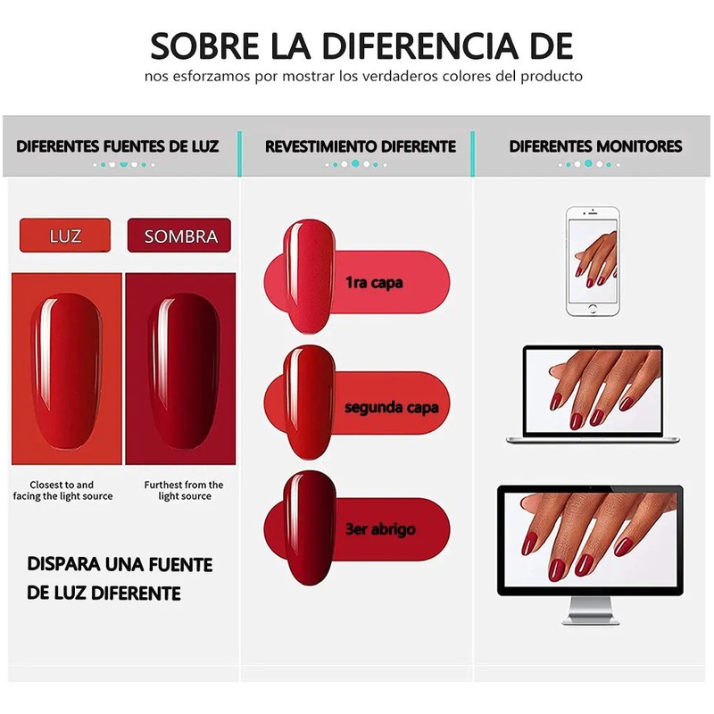 Geles Semipermanente Esmaltes Gama De 12 Uñas Gelesh Uvled