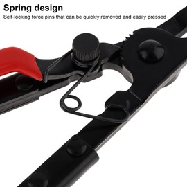 Omninmo High Carbon Steel Anti Slip Handle Exhaust Pipe Clamp Spreader Plier, C-Type Clamp Installation Plier