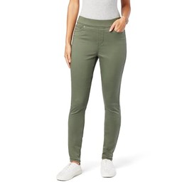 Levi Strauss Signature Gold Women's Totally Shaping Pull-on Skinny Jeans (Available in Plus Size), Cool Sage, 10 Short