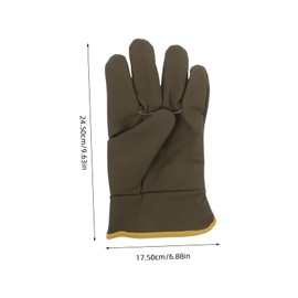 FUNOMOCYA 1 Pair Welding Gloves Fireproof Heat Resistant for High Temperature Work Durable Tool Gloves for Furnace Handling Wood Stoves and Abrasive Environments