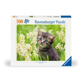 Ravensburger Puzzle 12000367 - Kitten in the Meadow - 500 Pieces Puzzle for Adults and Children from 12 Years, Animal Puzzle