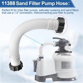 11388 Pool Sand Filter Pump Hose for Intex Sand Filter, 1.5 Inch Pool Pump Hose Replacement for Above Ground Pools & Saltwater Systems, 14 Inch Pool Hoses Interconnecting Pool Filter to Pump