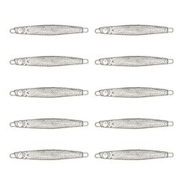 Orurdo Fishing Tackle DIY Series Unpainted Lures Metal Jig F (60g / 10 Piece Set) qm100005d10