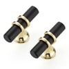 Ravinte Decor 10 Pack Black&Gold Cabinet Knobs - Kitchen Cabinet
