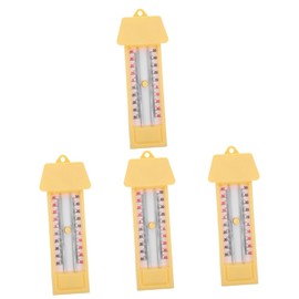 SHOWERORO 4pcs Useful Greenhouse Thermometer Maximum and Minimum Temperature Monitor for Garden Humidity Celsius Fahrenheit Display Material for Easy Reading for Indoor and Outdoor Use
