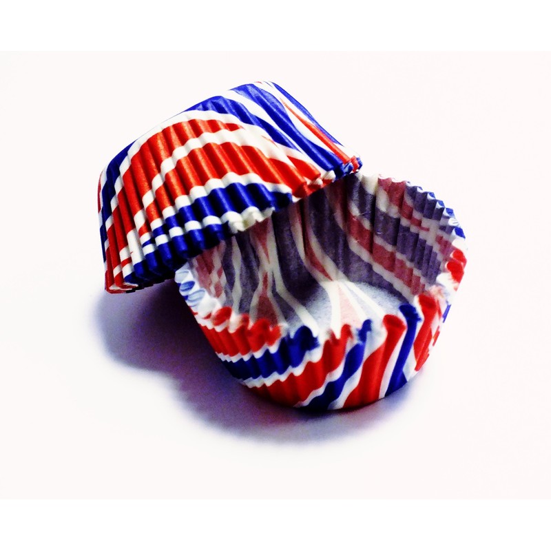PME Patriotic Swirls Paper Baking Cases for Cupcakes, Mini Size,