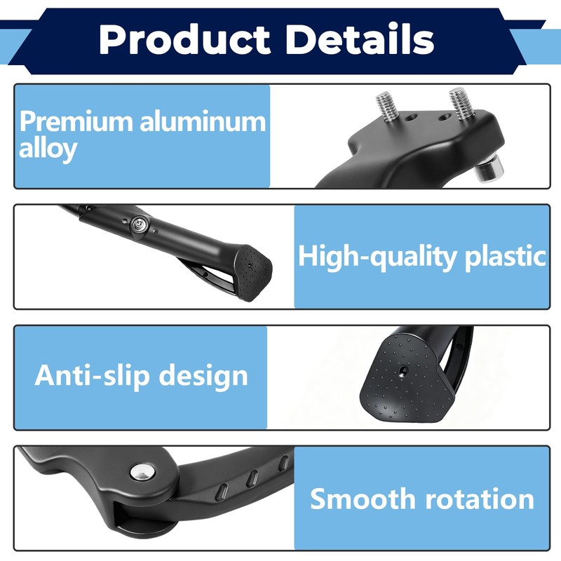 Kickstand for 20-22 Inch Bicycles, Ebike Kickstand Fit for Ridestar