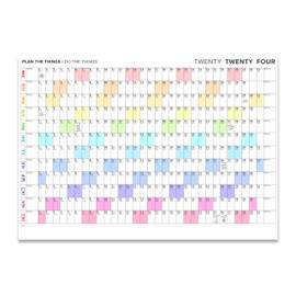A1 2024 Wall Planner Jan To Dec Wall Calendar Large Full Year Planning Chart Academic Annual Poster For Students Family Home School Office Work Study Yearly Planner Approx 59.5 x 84.1(Folded)(1Pc)