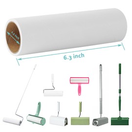 6.3 inch Lint Roller Refills Only for Metkix Bomda Fedicelly Large Lint Rollers for Pet Hair Extra Sticky 60 Sheets per Refill Pack of 5 Rolls 300 Sheets Total