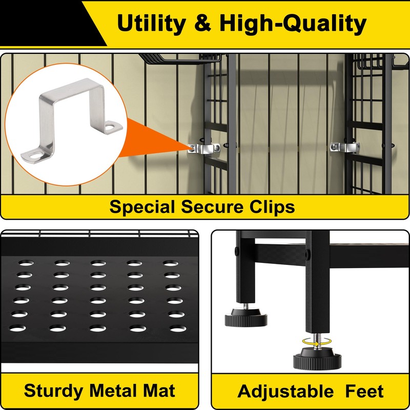3 Tier Garden Tool Organizer, Garage Storage and Organization, Metal