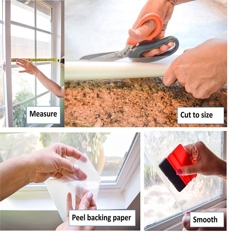d-c-fix 346-0211-3PKA Self-Adhesive Privacy Glass Window Film, Milky, 17" x