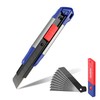 WORKPRO 18mm Retractable Utility Knife & Folding Utility Knife (Blue+Red)