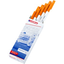 edding 4600 textile pen - orange - box of 10 - round nib 1 mm - permanent fabric pens for drawing on textiles, wash-resistant to 60 °C - fabric pen
