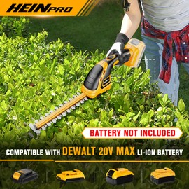 HEINPRO Cordless Hedge Trimmer Compatible with DEWALT 20V MAX ers Grass Shears Handheld for Yard, Garden, Lawn Care
