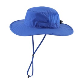 Magracy Unisex UPF 50+ Wide Brim Sun Hat Lightweight Breathable Adjustable Safari Boonie Hat for Outdoor Fishing Hiking Royal Blue