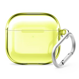 [elago] AirPods 4 Compatible Case, Transparent, Clear Cover, Carabiner Included, Drop Prevention, Wireless Charging, MagSafe Compatible, Soft TPU Clear Case, Compatible with AirPods4, Airpot 4, 4th