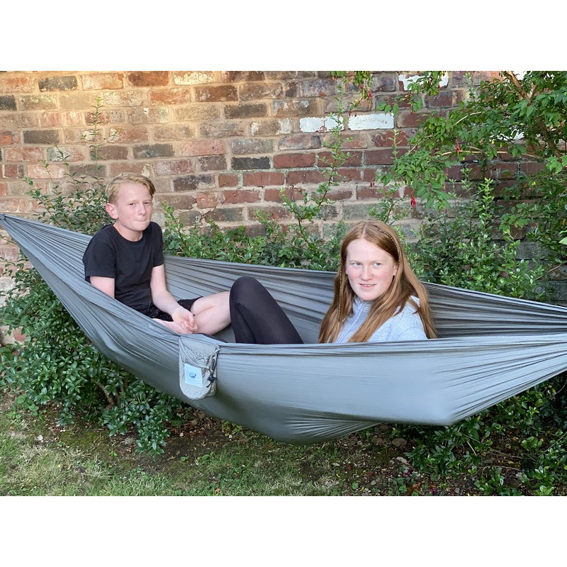 Wild Earth Lightweight Single Hammock in Dark grey Nylon