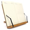wishacc Bamboo Book Stand, Adjustable Book Holder Tray and Page