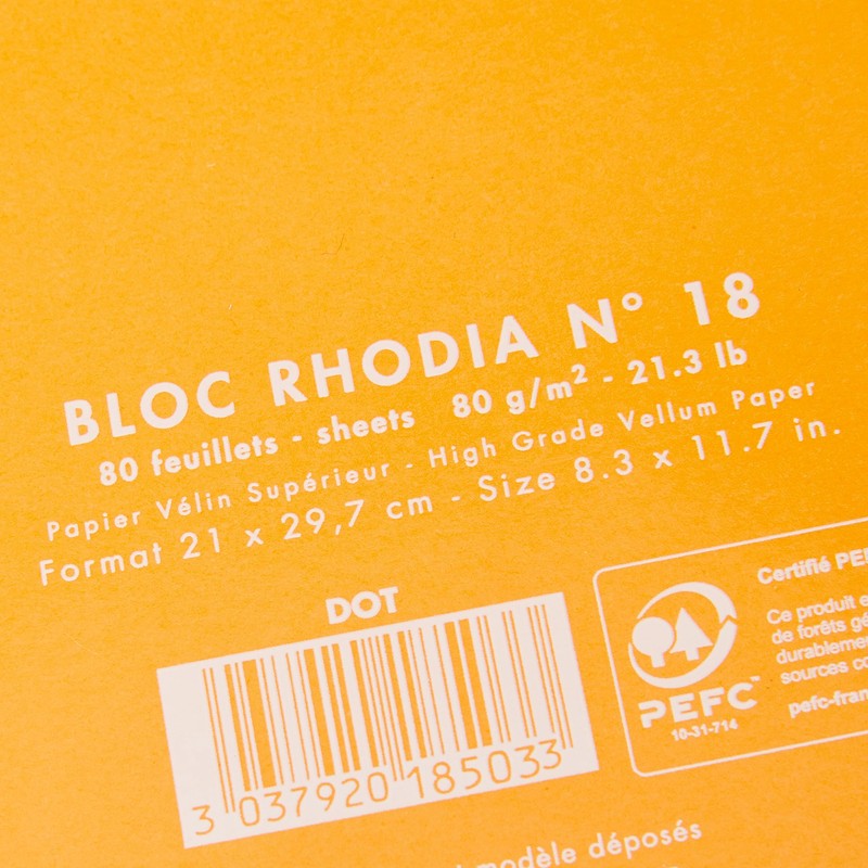 RHODIA 18503C - Spiral Notebook (Full Bound) Orange - A4