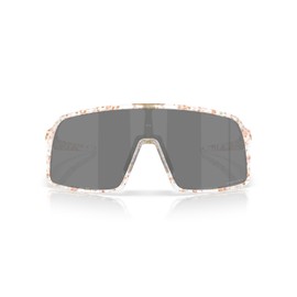Oakley Men's OO9406 Sutro Polarized Rectangular Sunglasses, Clear Terrazzo/Prizm Black, 37 mm