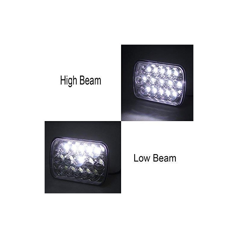 AMUNIESUN Pair 7x6Inch Headlight Sealed Beam For Dodge D150 D250