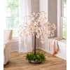 Plow & Hearth Small Lighted Faux Weeping Cherry Tree -