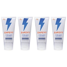 ZAPZYT Acne Wash with Salicylic Acid 6.25 oz (Pack of 4)