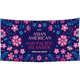 Asian Asian American and Pacific Islander Heritage Month Banner 3 x 6 ft Outdoor Yard Garden Flag Party Decoration Poster