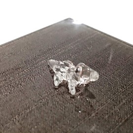 Sansukjai Rare Crocodile Alligator Tiny Micro Crystal Figurines Hand Blown Clear Glass Art Animals Collectible Gift Home Decor