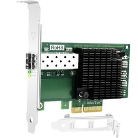 X520-DA1 10GbE SFP+ Fiber Ports Ethernet Adapter for Servers, NAS and Desktop PCs, PCIE X4 to 10GbE SFP+ Fiber NIC Card for Gaming, Intel 82599EN 10Gb/s Converged Ethernet Controller (X520-DA1)