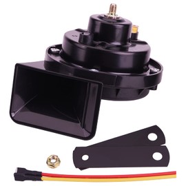 AOLIHAN Snail Horns for Car and Motorcycle,Single Electric Horn 410HZ Low Tone,12V Black Moto Horn for E-bike,Automotive Horns Parts,Easy Installation