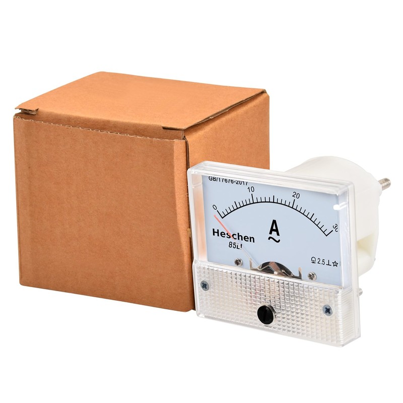 Heschen 85L1-30A Rectangle Panel Mounted Current Meter Ammeter Tester, AC
