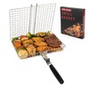 Grill Basket for Outdoor with Removable Handle,Stainless Steel BBQ Camping