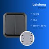REV 0004320400 AquaStorm Series Switch, Wet Room Switch, IP55, Single