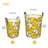 Gbuzozie Cartoon Duckies Round Laundry Hamper Cute Rubber Ducks Storage