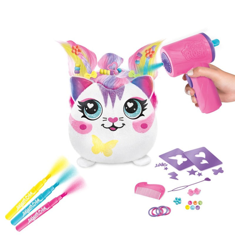 Airbrush Plush Hair'iffic Squish Pals | Decorate your own plush,
