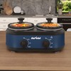 SUNVIVIPRO Double Slow Cooker,2 Removable Pots Small Mini Crock Buffet