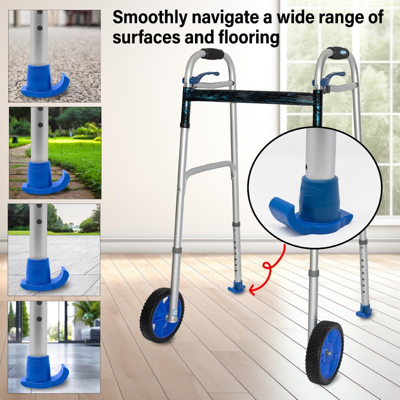 Top Glides DuraSki Extra Durable Walker Glide Skis for 1