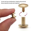 50Pcs Decorative Rivets 50Pcs Slot Flat Head Screws Brass Screw