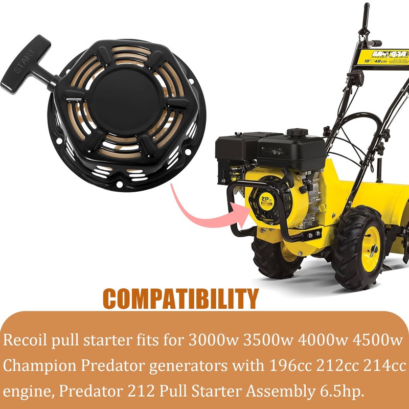 Recoil Starter for Champion 212cc 196cc 224cc Pull Start Assembly