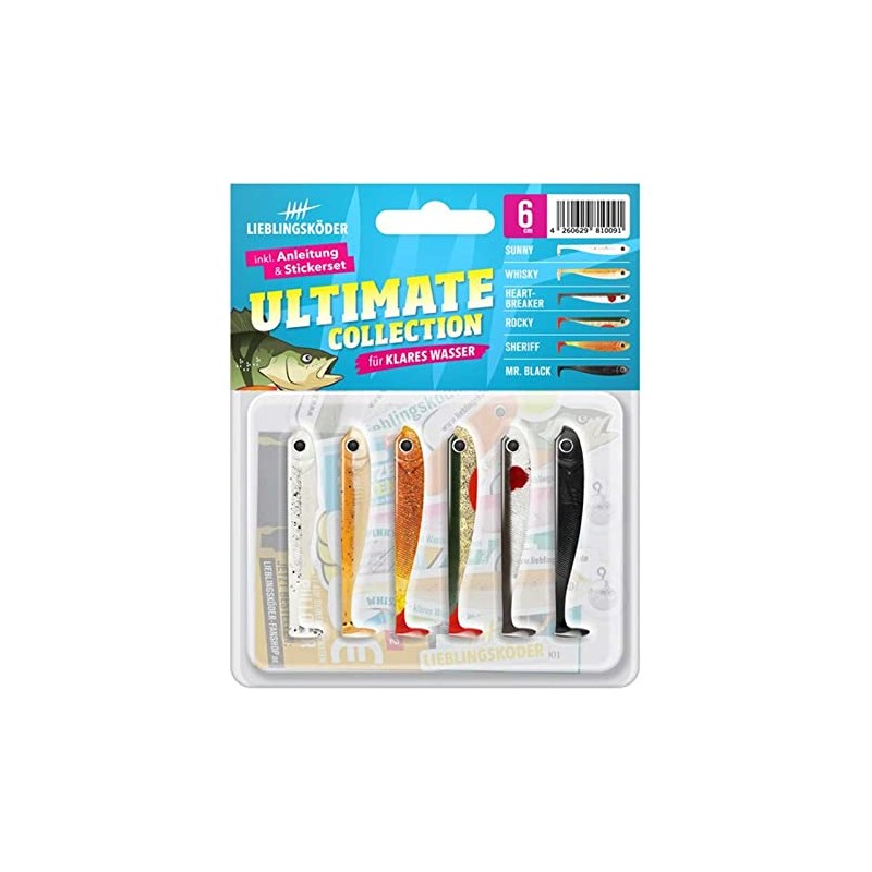 Lieblingsköder Rubber Fish 6 cm – 6 Fishing Lures, Colour