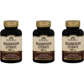 Windmill Magnesium Citrate 400mg Tablets 60ct (3 Pack)